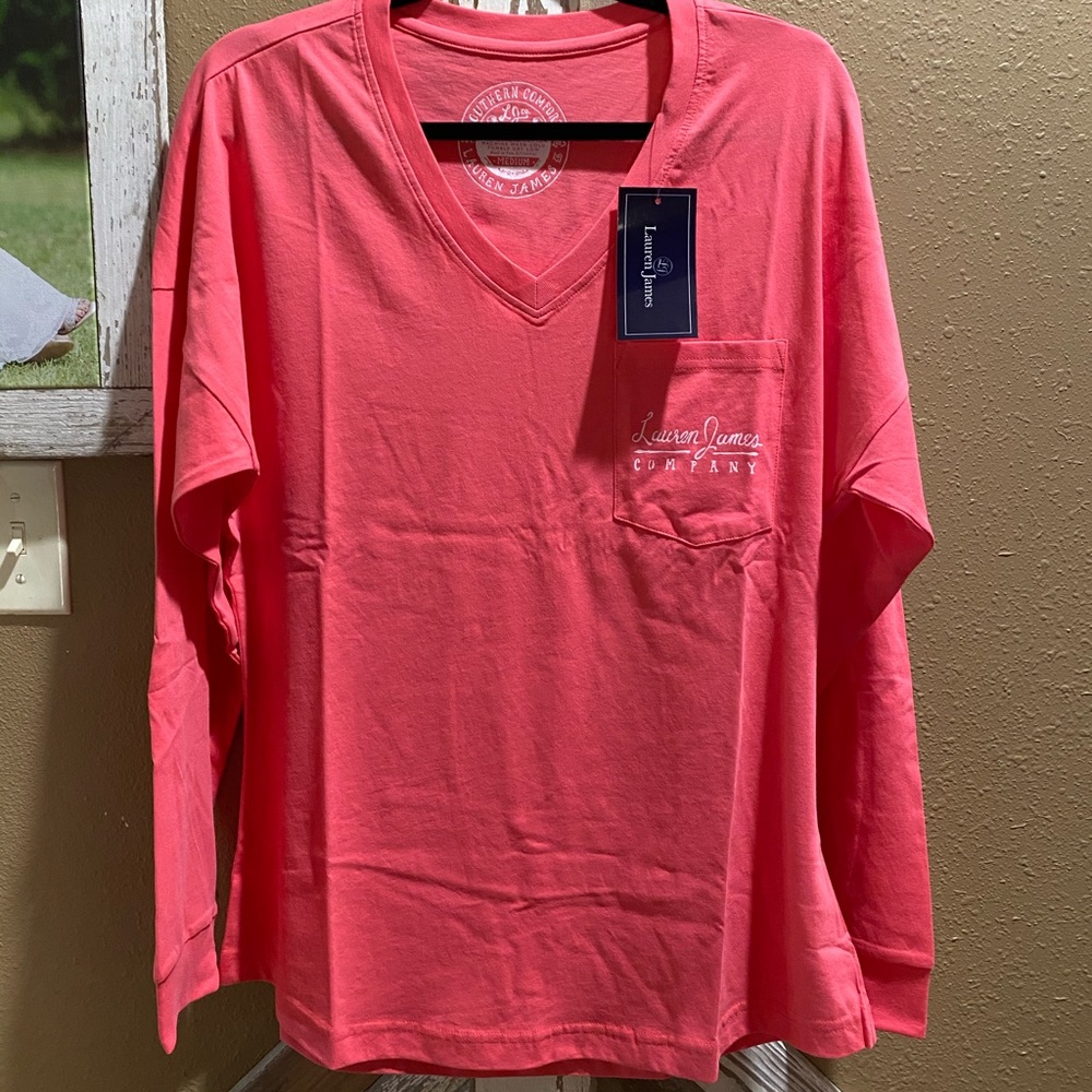 Lauren James pocket V-Neck